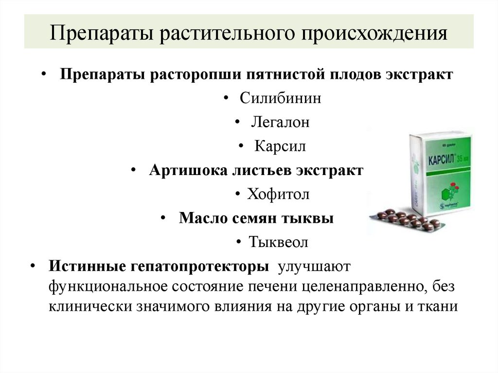 Препараты растительного происхождения