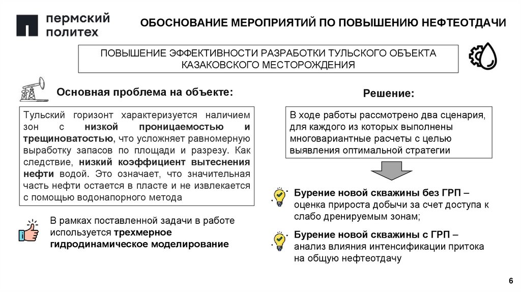 ОБОСНОВАНИЕ МЕРОПРИЯТИЙ ПО ПОВЫШЕНИЮ НЕФТЕОТДАЧИ