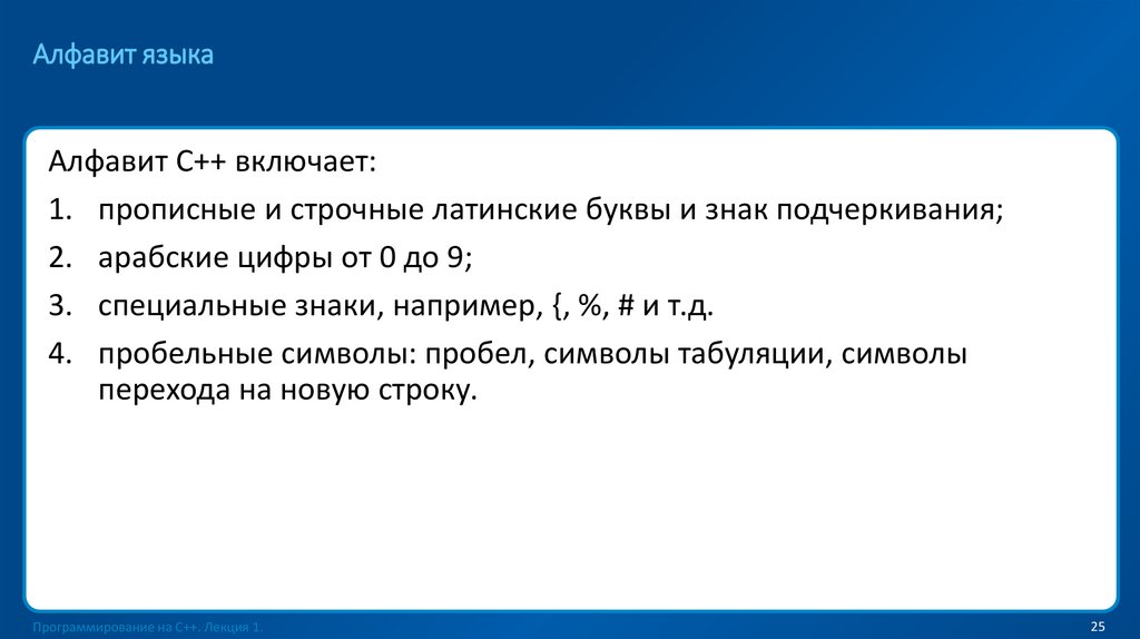 Алфавит языка