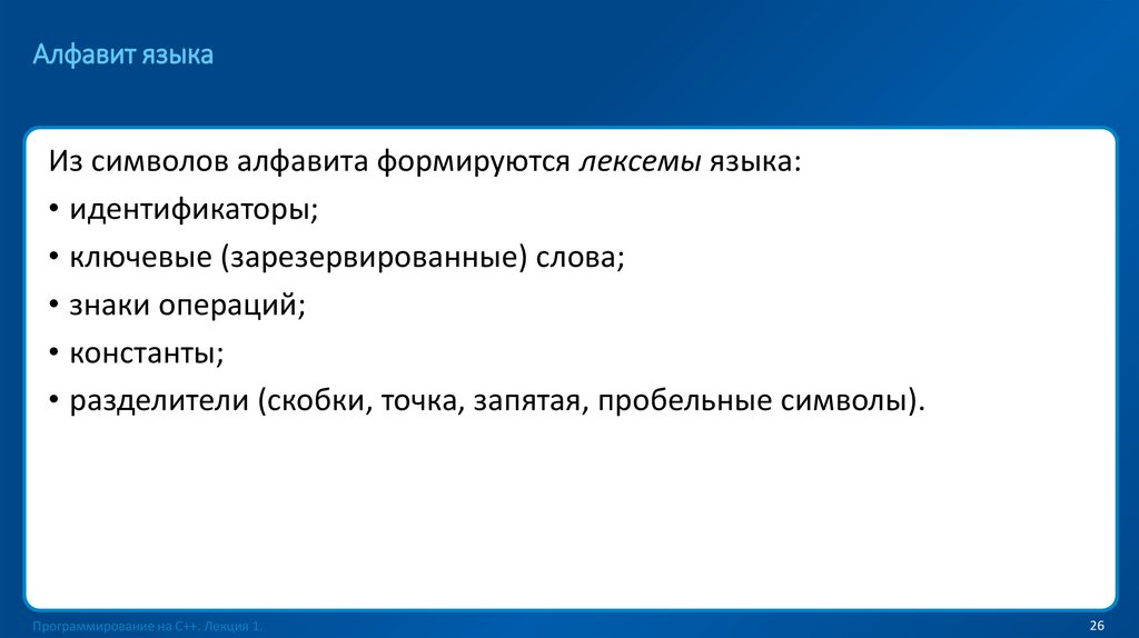 Алфавит языка