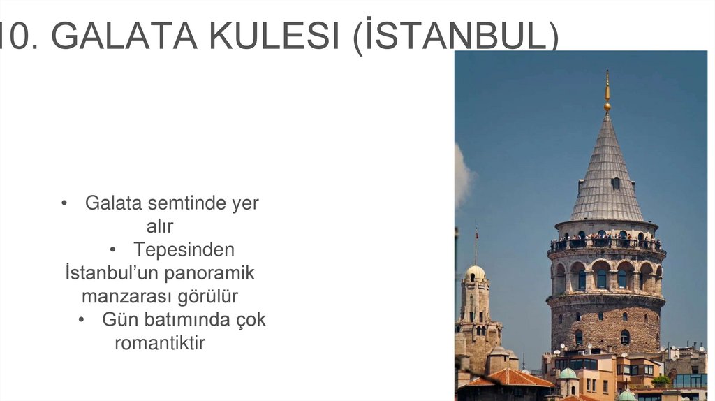 10. Galata Kulesi (İstanbul)