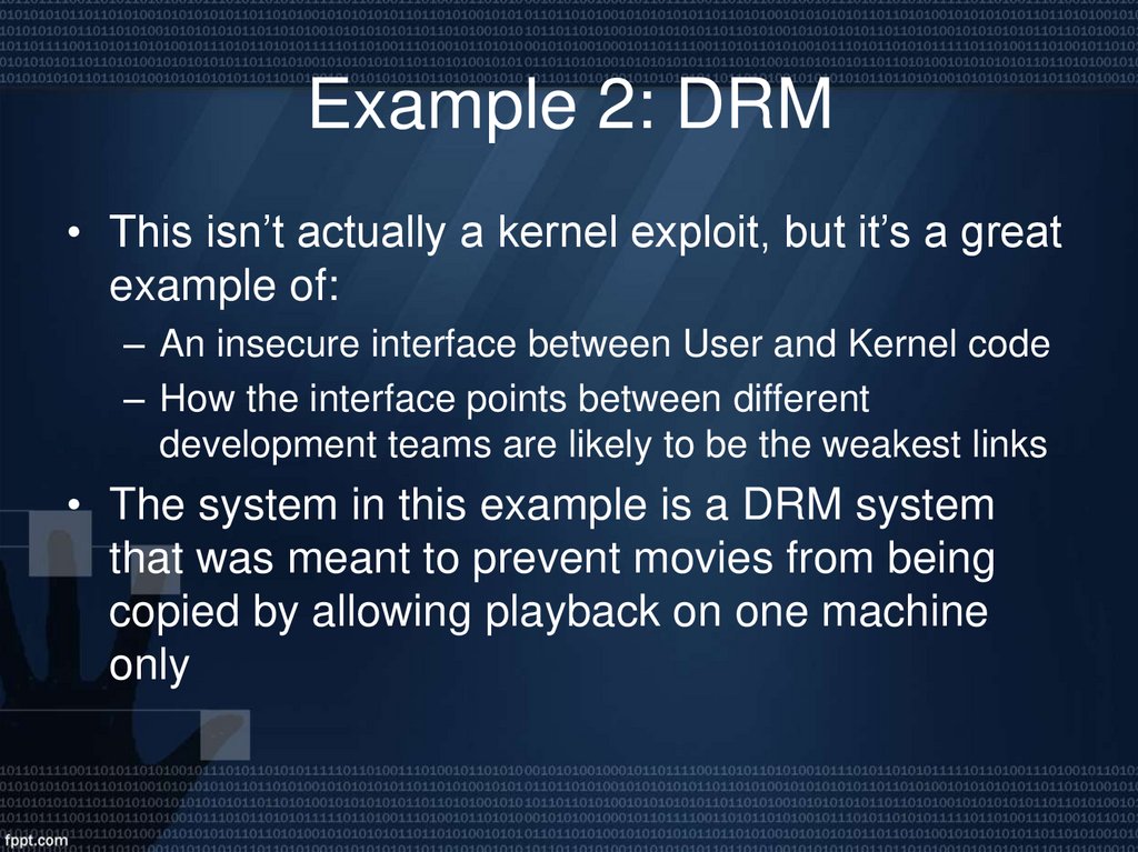 Example 2: DRM