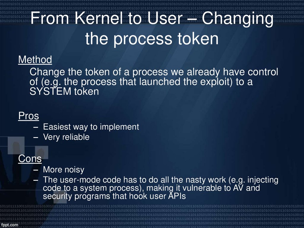 From Kernel to User – Changing the process token