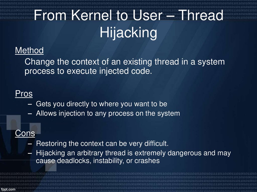 From Kernel to User – Thread Hijacking
