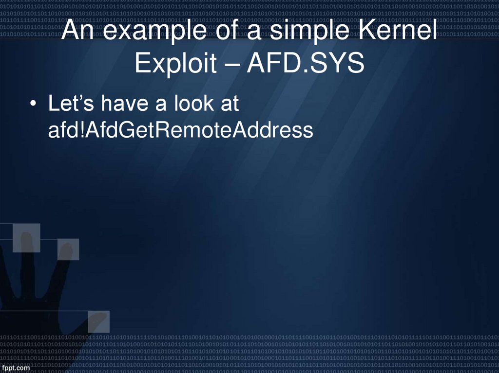 An example of a simple Kernel Exploit – AFD.SYS
