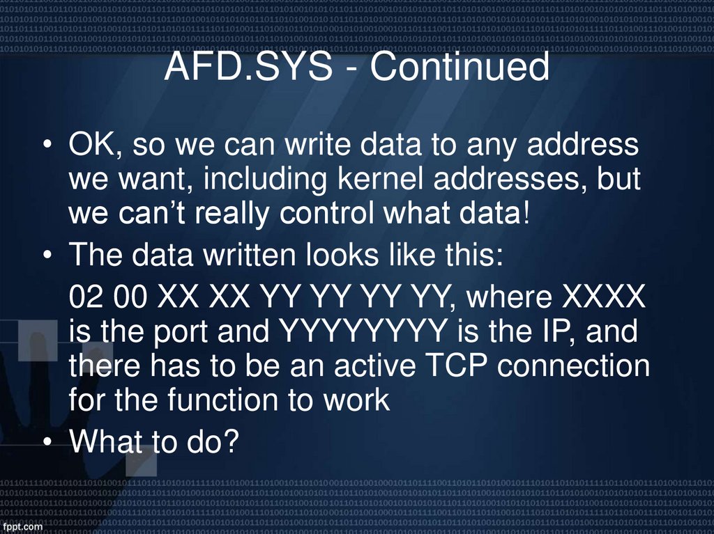 AFD.SYS - Continued
