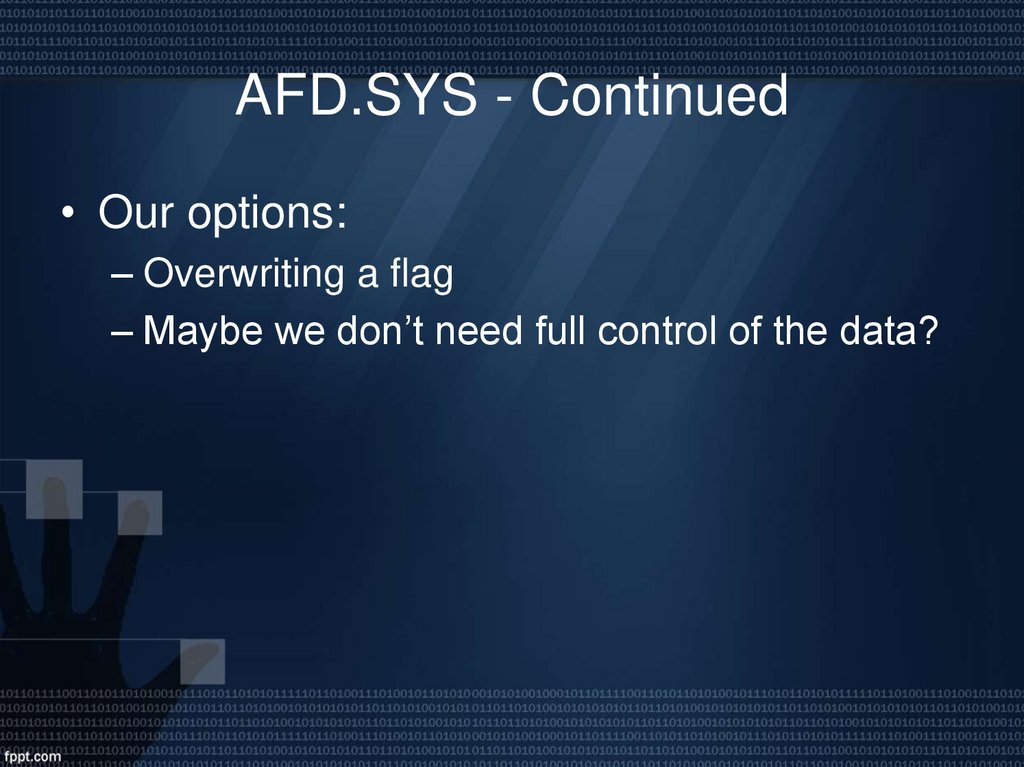 AFD.SYS - Continued