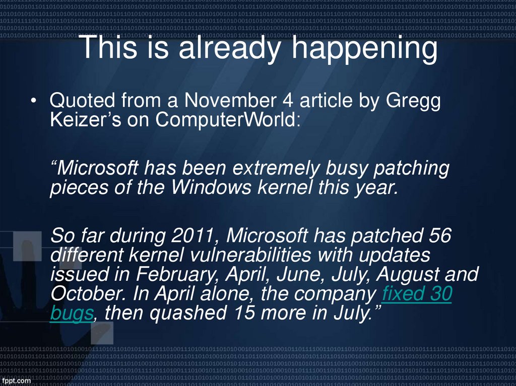 This is already happening