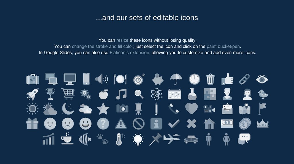 ...and our sets of editable icons