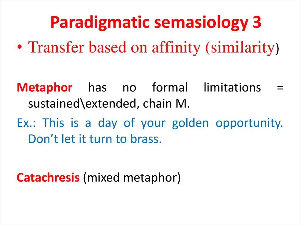 Paradigmatic semasiology 3