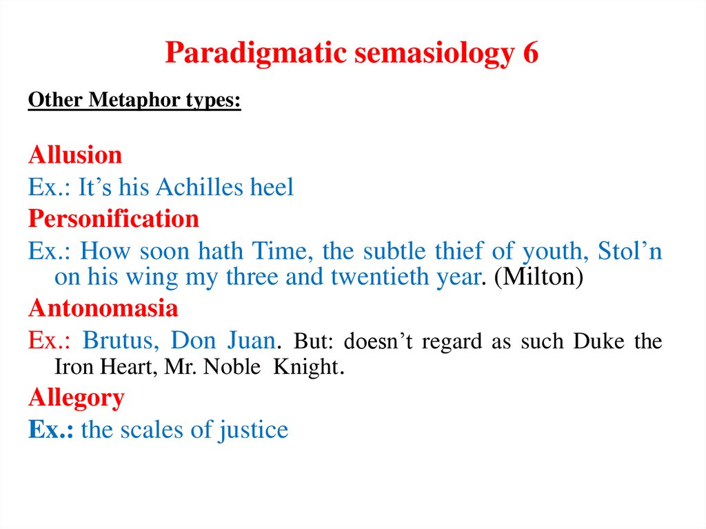 Paradigmatic semasiology 6