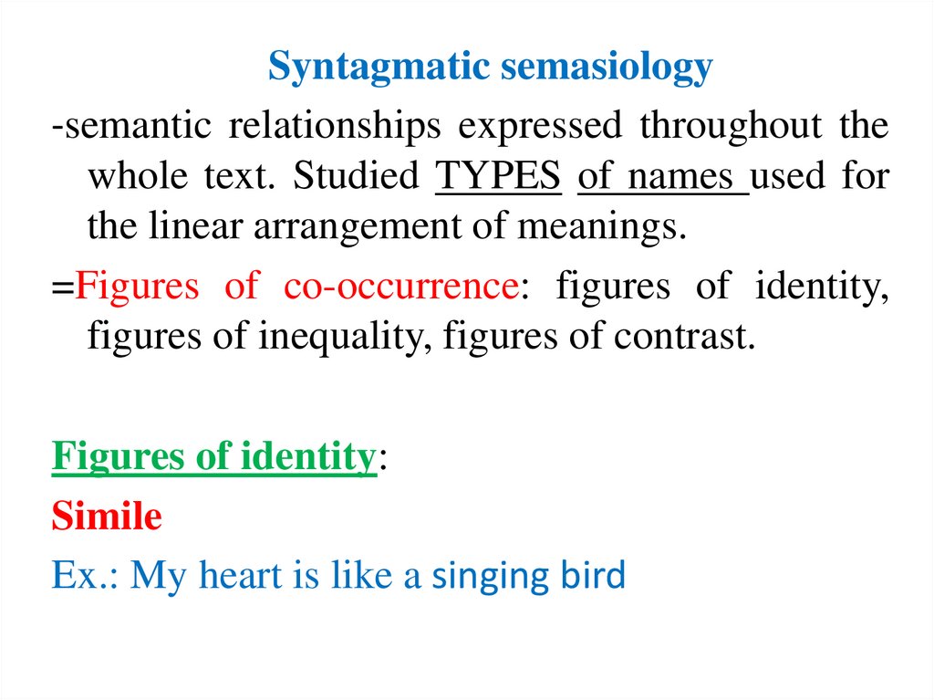 Syntagmatic semasiology