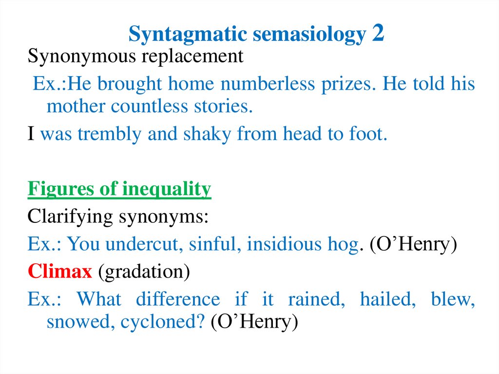 Syntagmatic semasiology 2