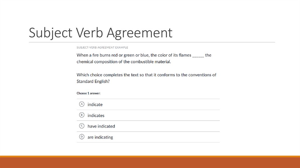 Subject Verb Agreement