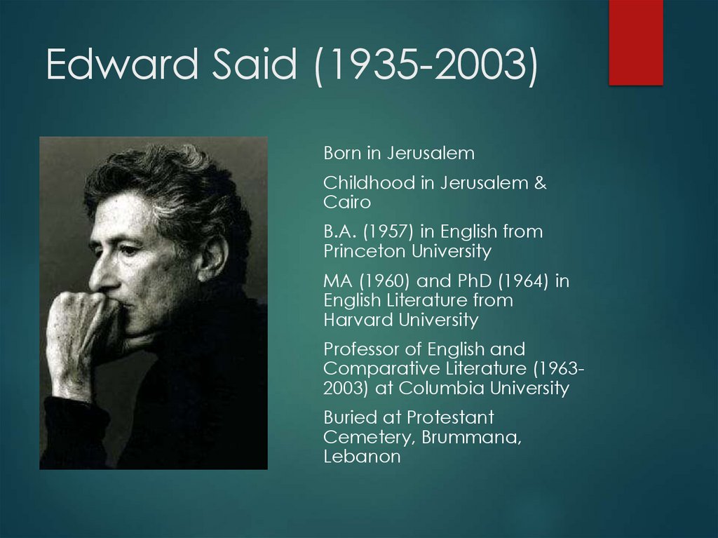 Edward Said (1935-2003)