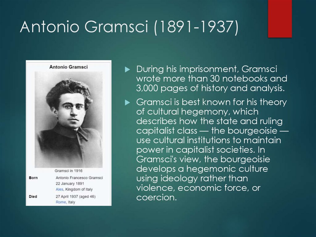 Antonio Gramsci (1891-1937)