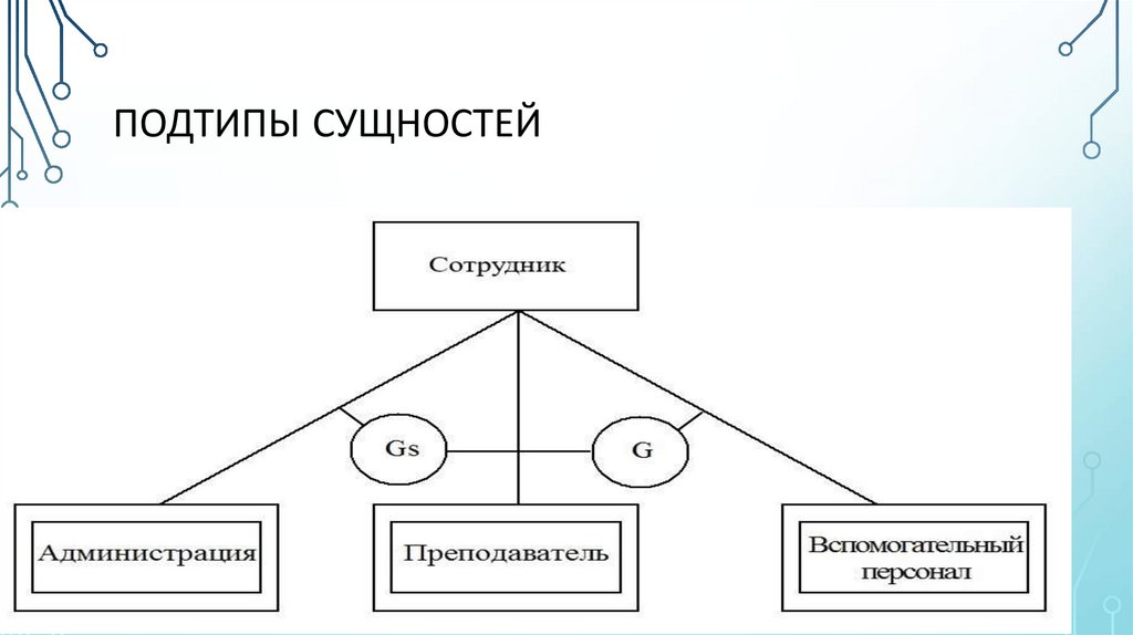 Подтипы сущностей