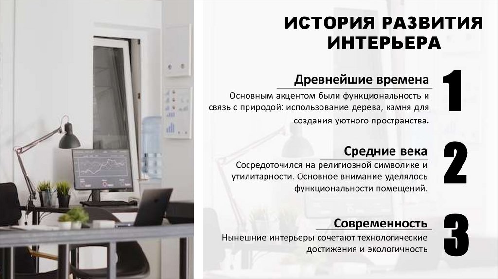 ИСТОРИЯ РАЗВИТИЯ ИНТЕРЬЕРА