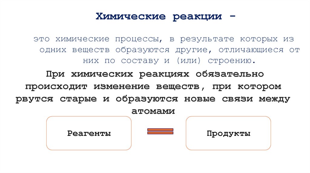 Химические реакции -