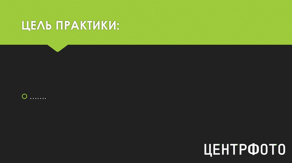 ЦЕЛЬ ПРАКТИКИ: