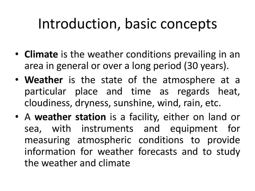 Introduction, basic concepts