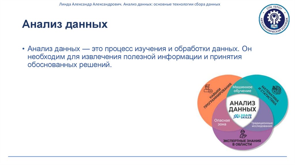 Анализ данных