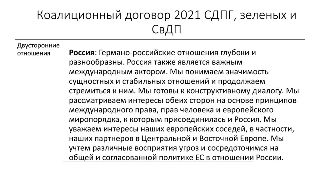 Коалиционный договор 2021 СДПГ, зеленых и СвДП