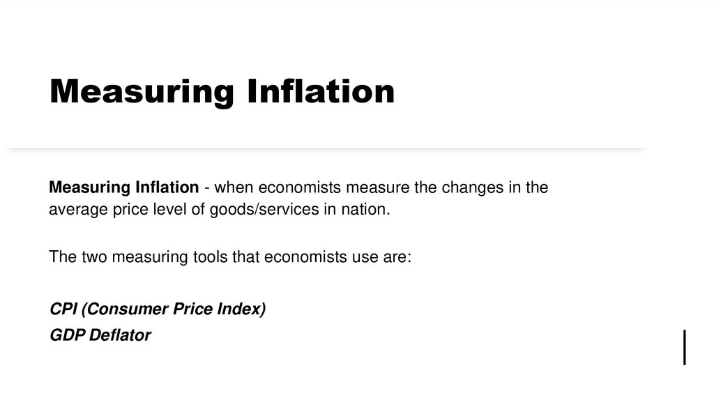 Measuring Inflation