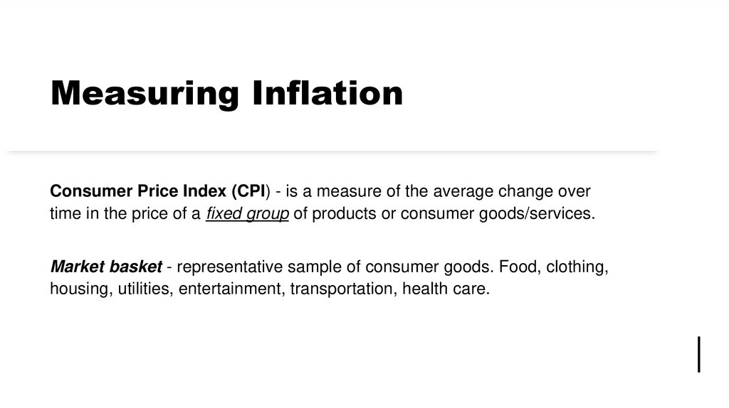 Measuring Inflation