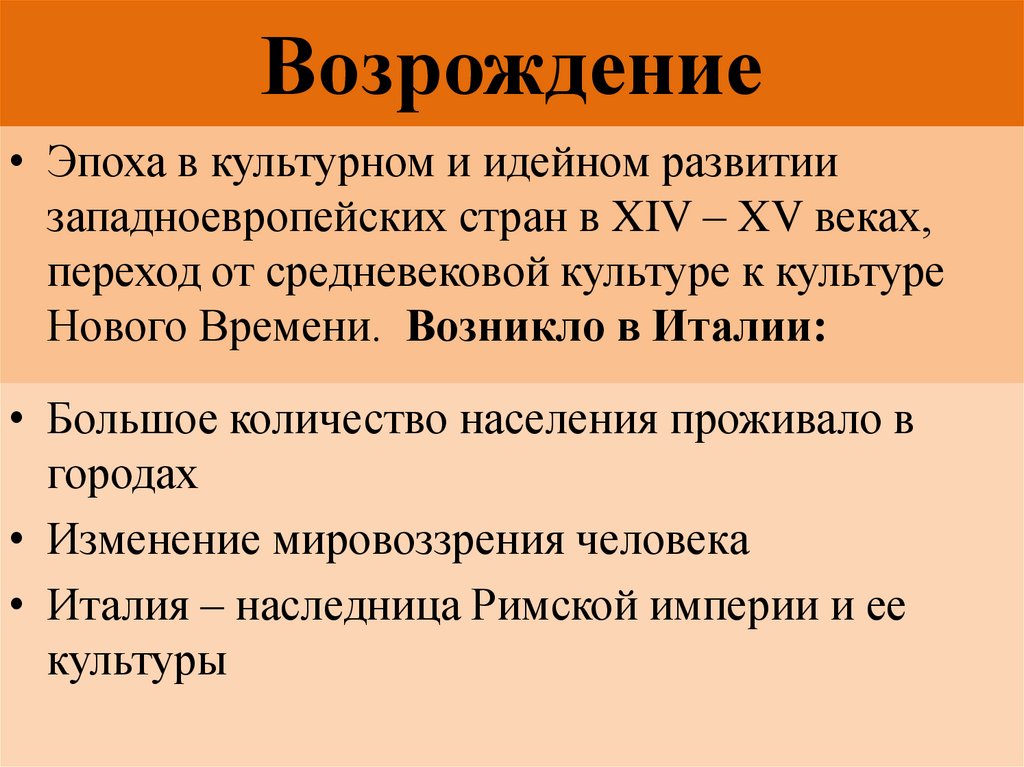 Возрождение