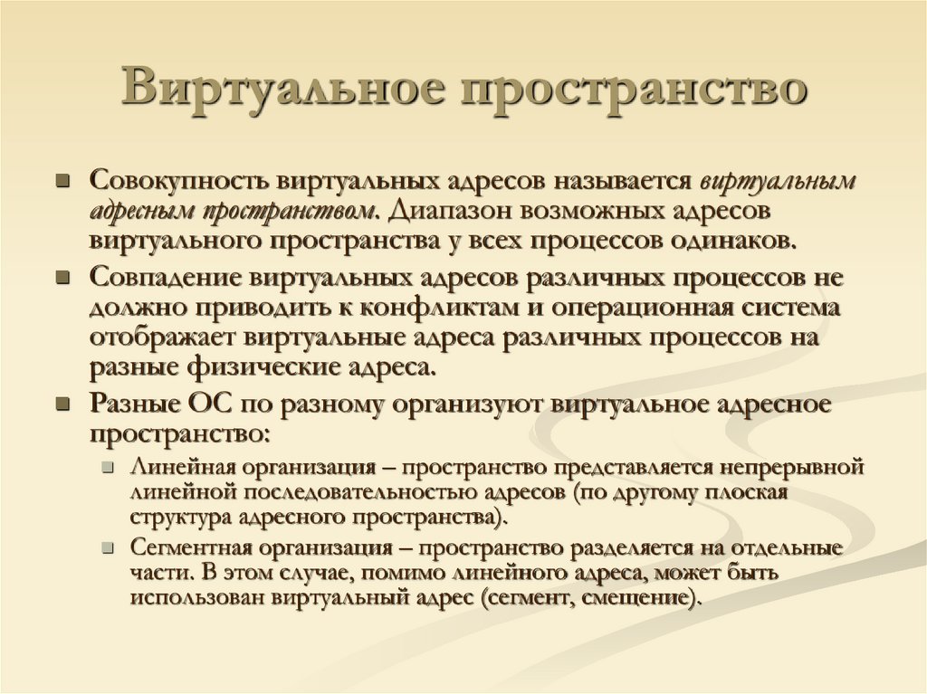 Виртуальное пространство