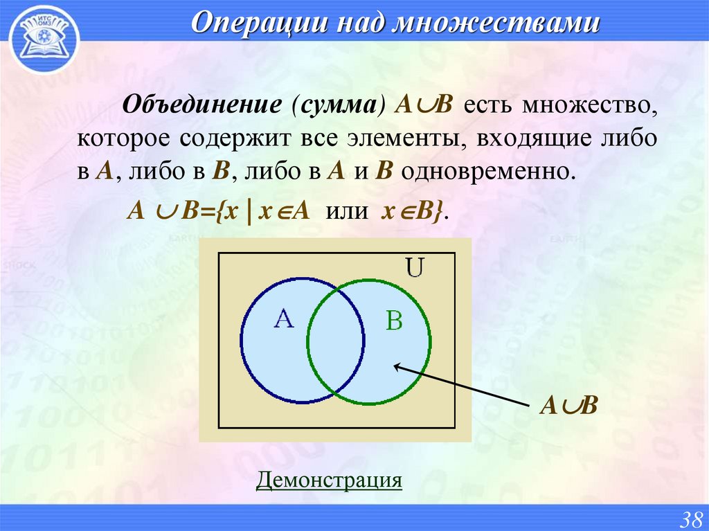 Операции над множествами