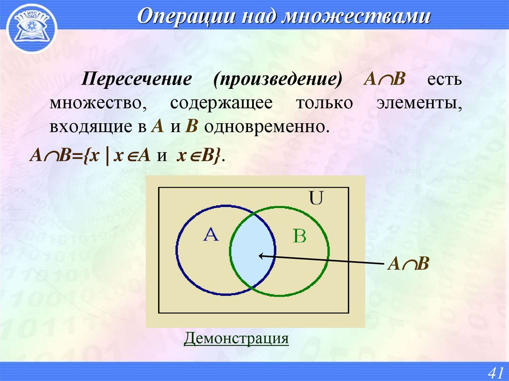 Операции над множествами