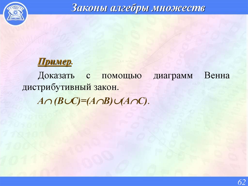 Законы алгебры множеств