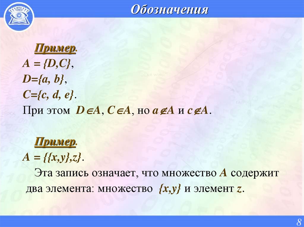 Обозначения