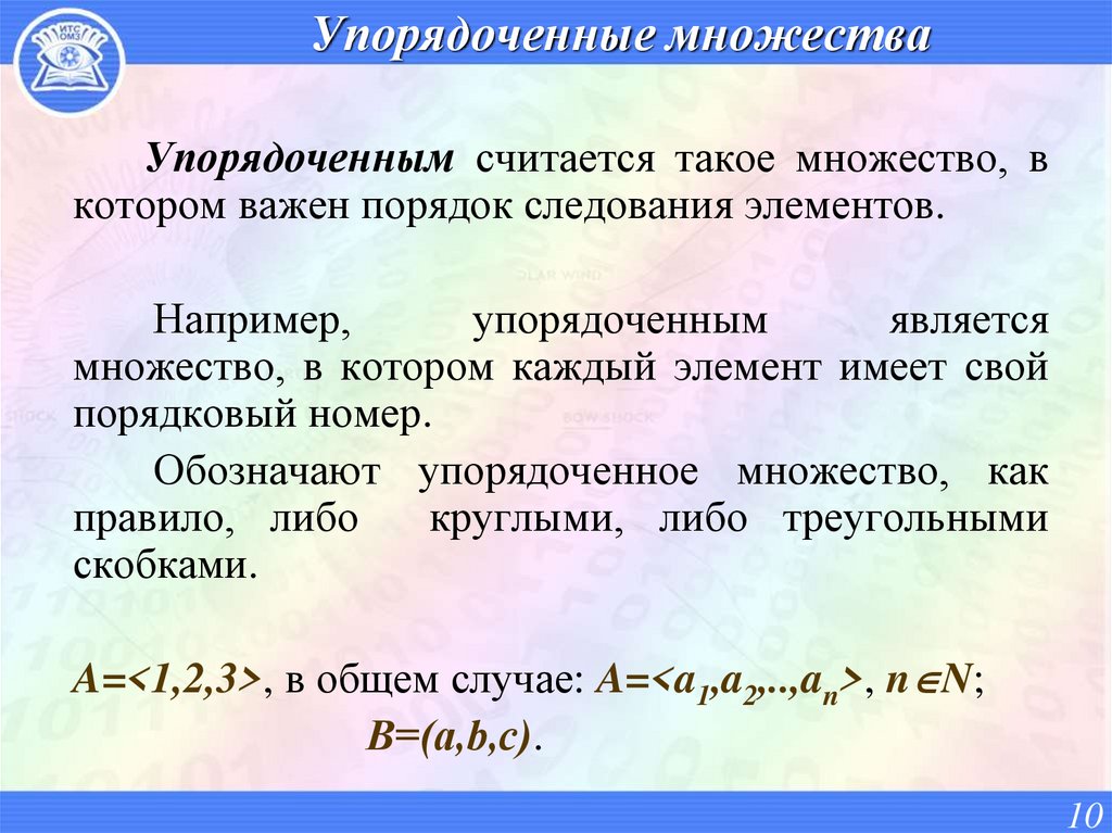 Упорядоченные множества