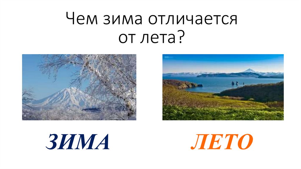 Чем зима отличается от лета?