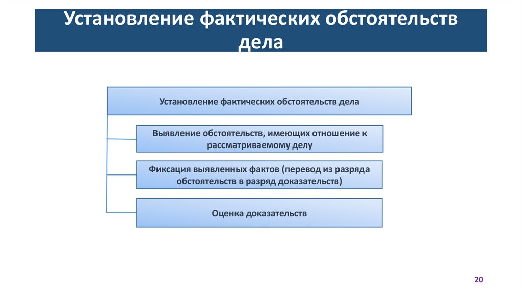 Установление фактических обстоятельств дела
