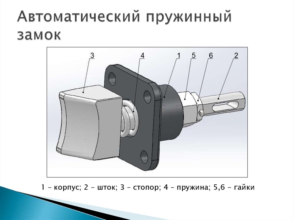 Автоматический пружинный замок