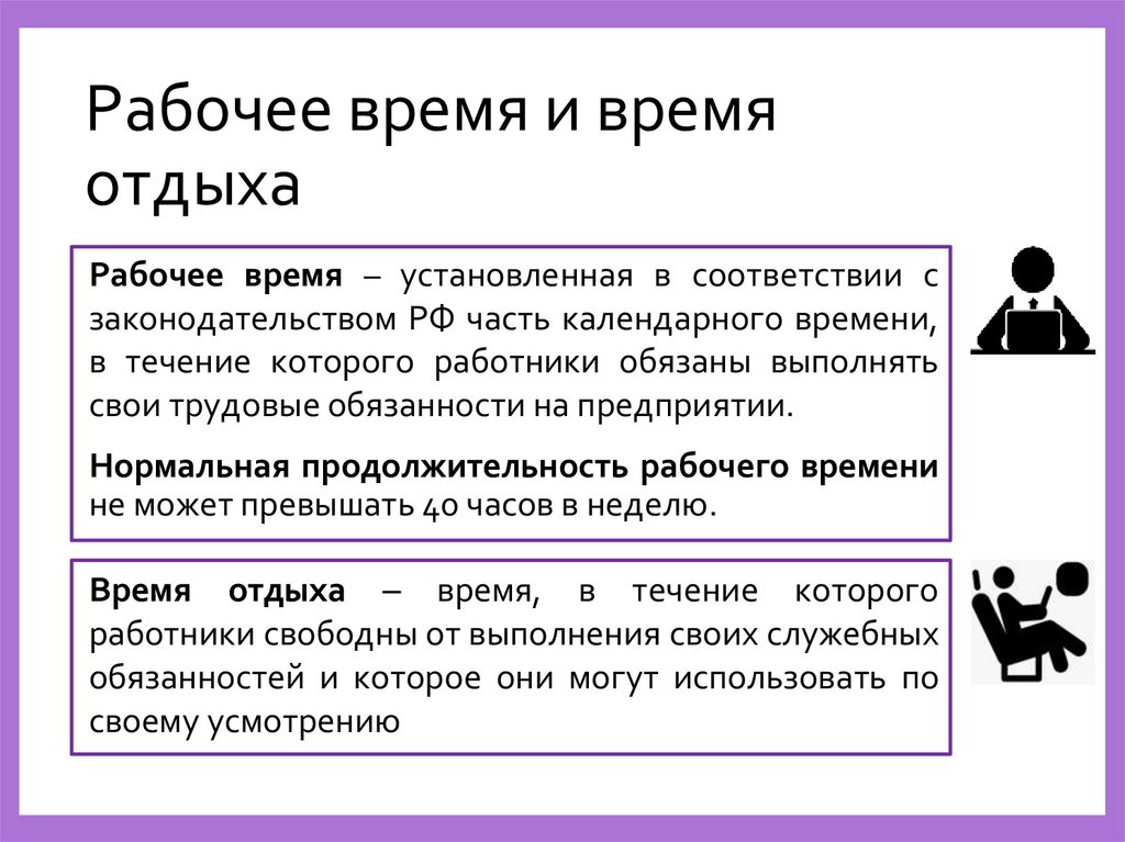 Рабочее время и время отдыха