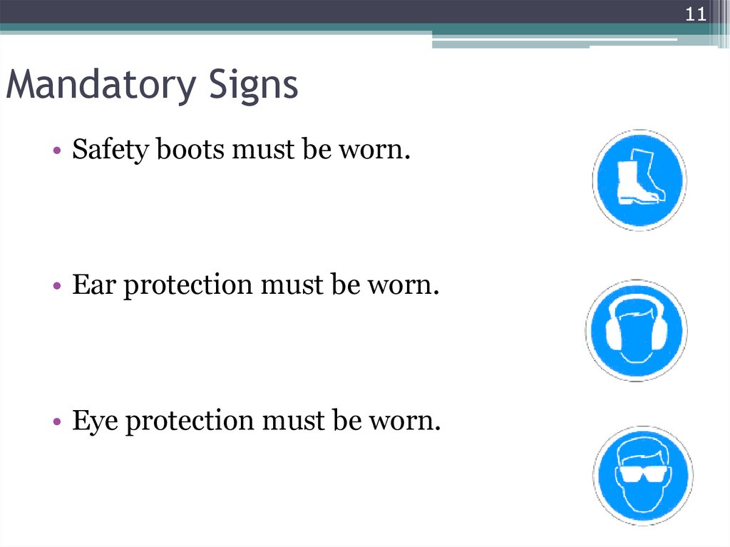 Mandatory Signs
