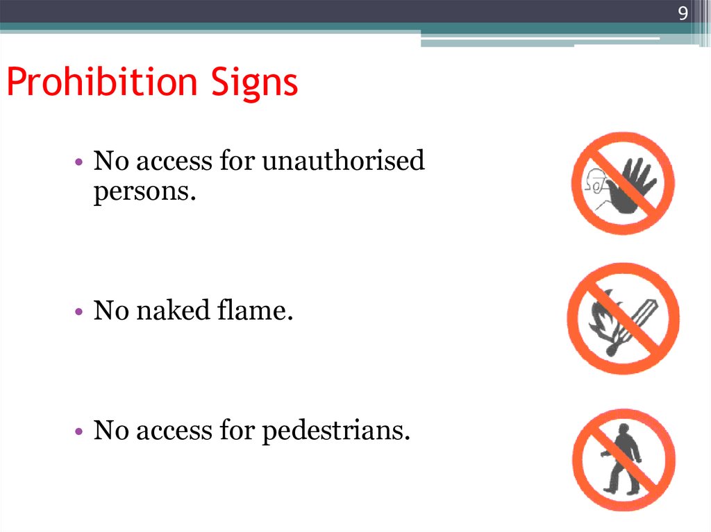 Prohibition Signs
