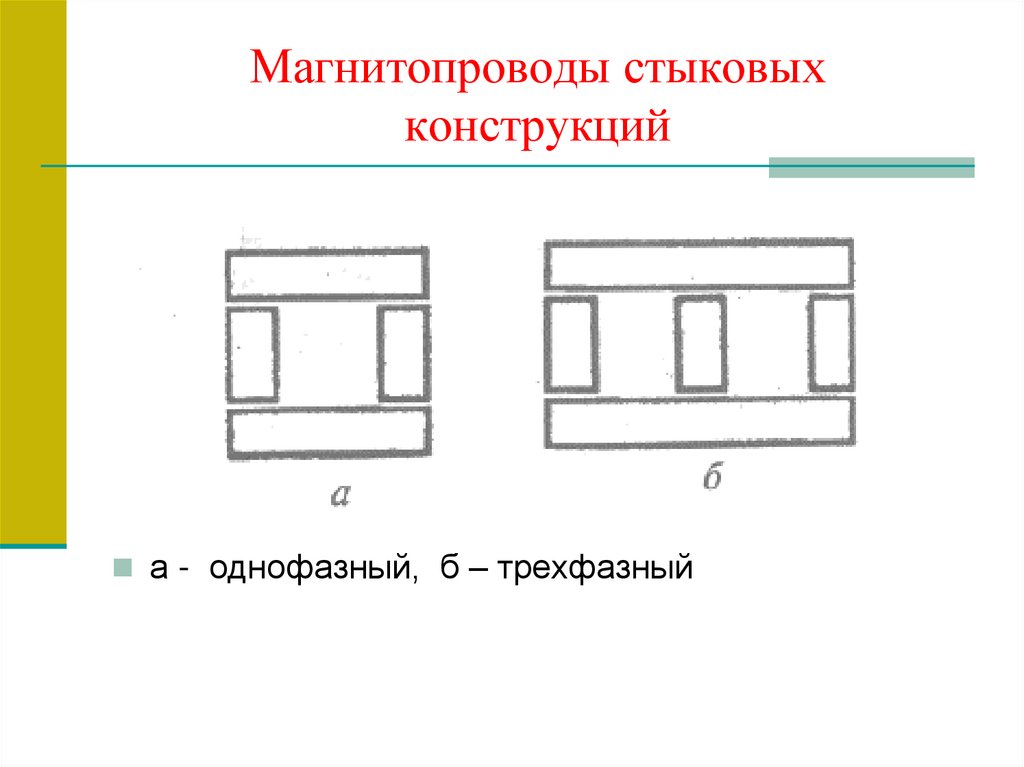Магнитопроводы стыковых конструкций