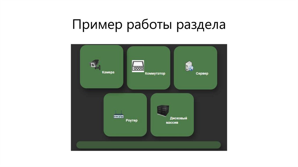 Пример работы раздела