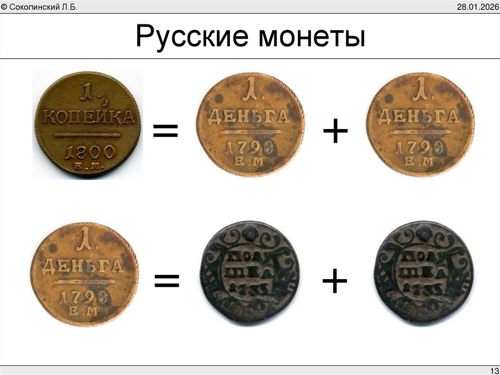 Русские монеты