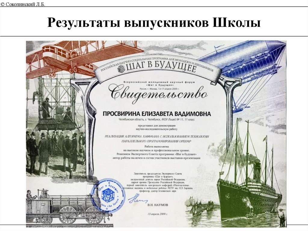 Результаты выпускников Школы