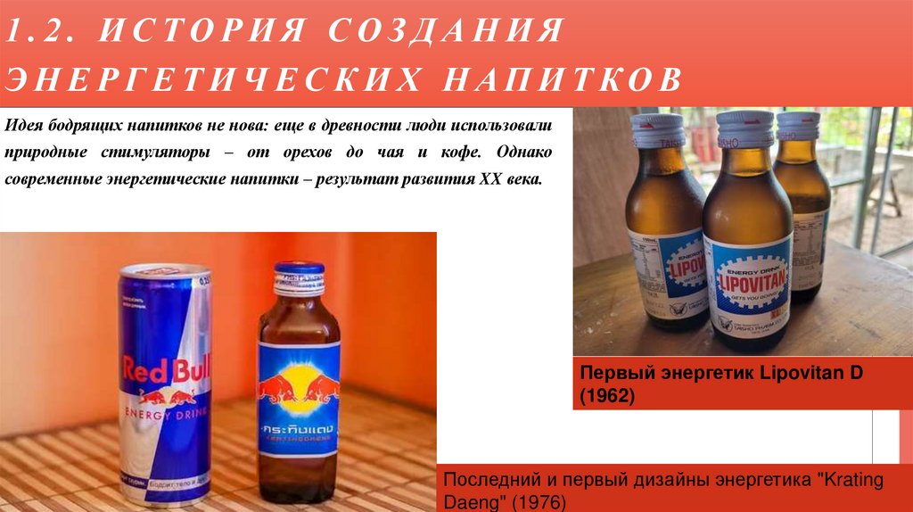 1.2. История создания энергетических напитков