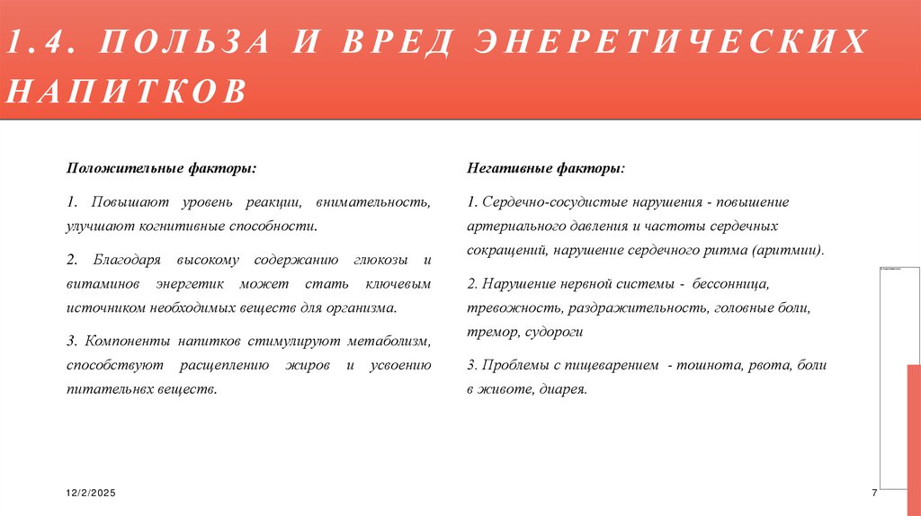 1.4. польза и вред энеретических напитков