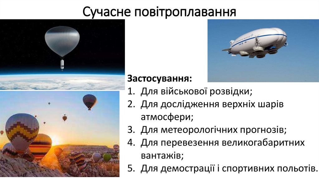 Сучасне повітроплавання