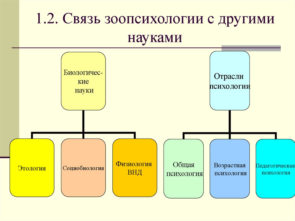 1.2. Связь зоопсихологии с другими науками